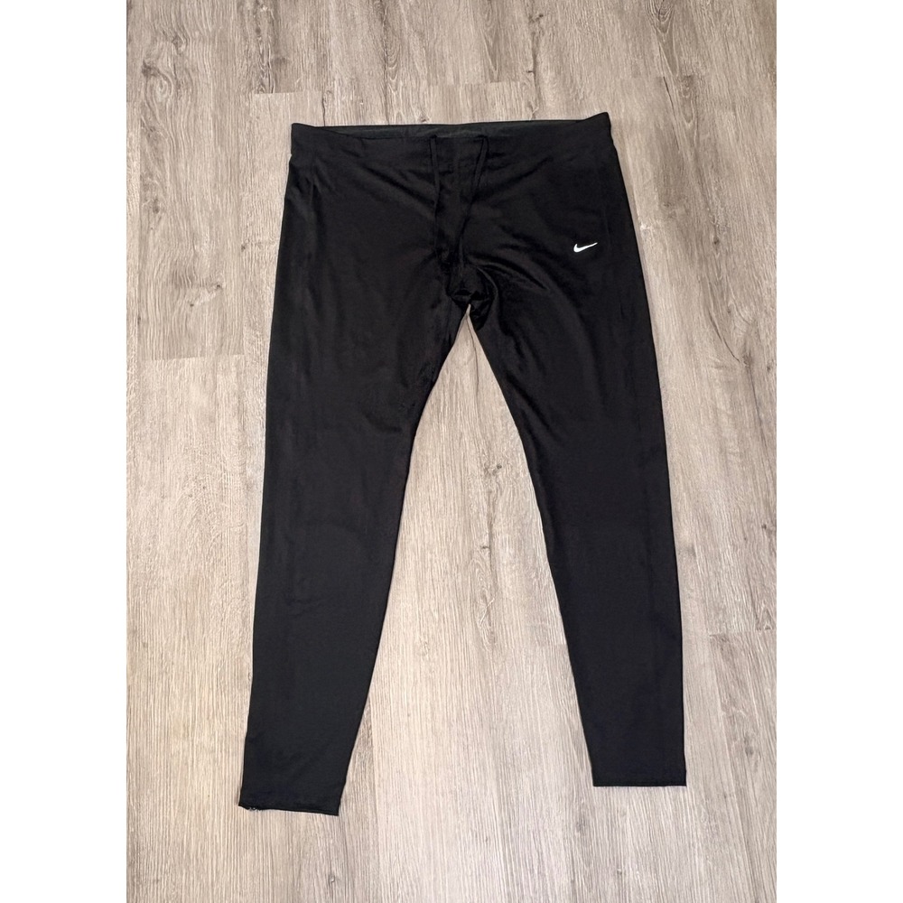 Nike Dri-FIT Womens Black Running Leggings Ankle Zip Reflective 846025-010 Sz 3X